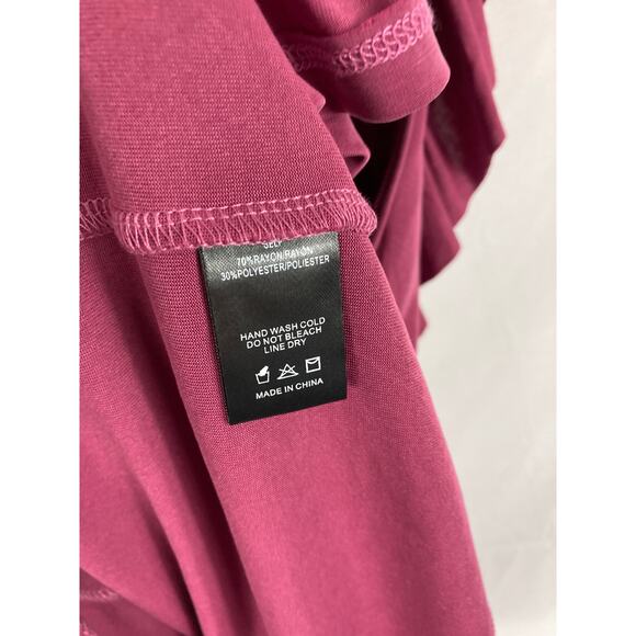 Evereve Ruffle Top Purple Blouse Size XS - Picture 4 of 6